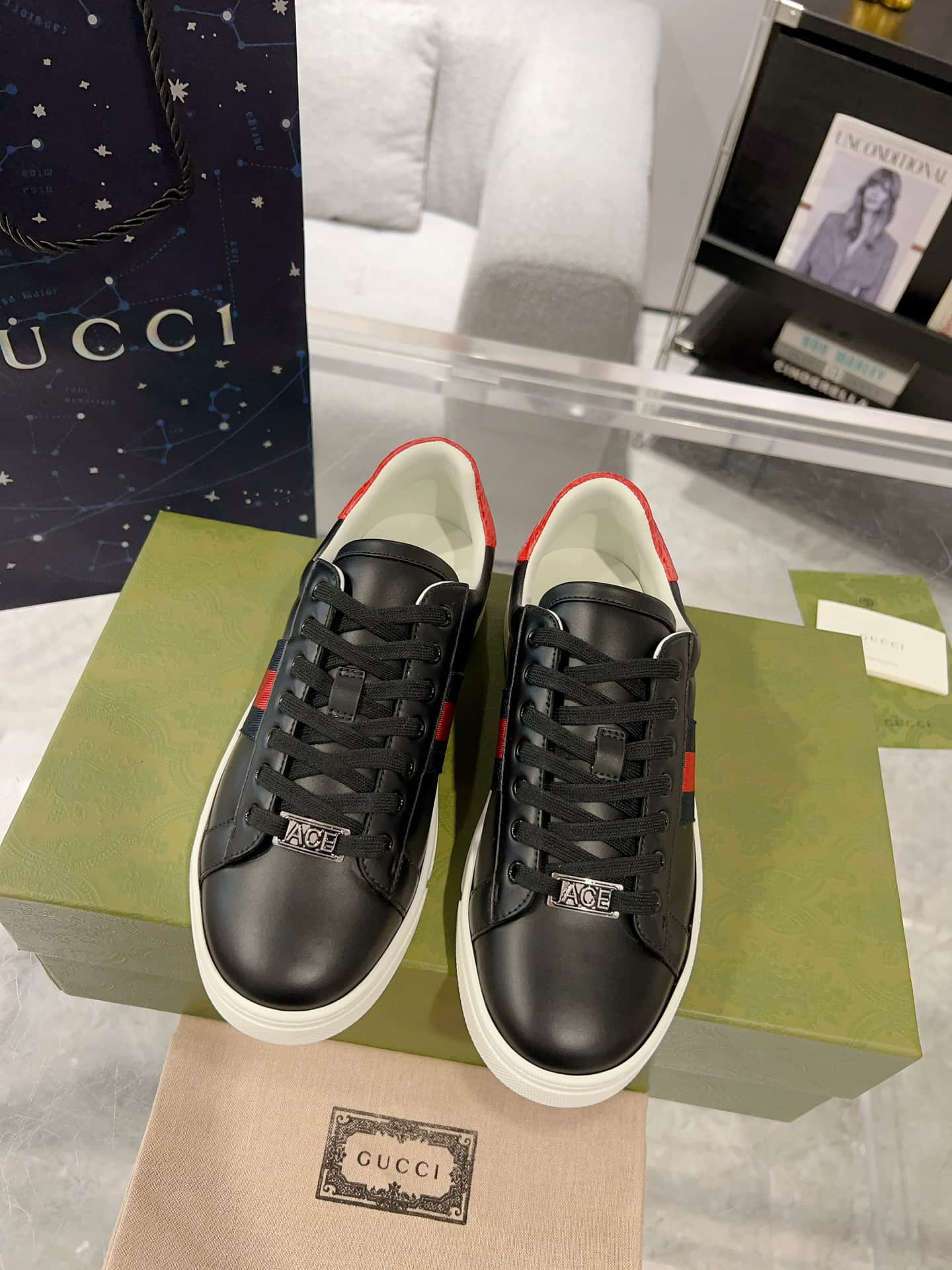 Gucci Ace Men Women Low-top Sneaker 