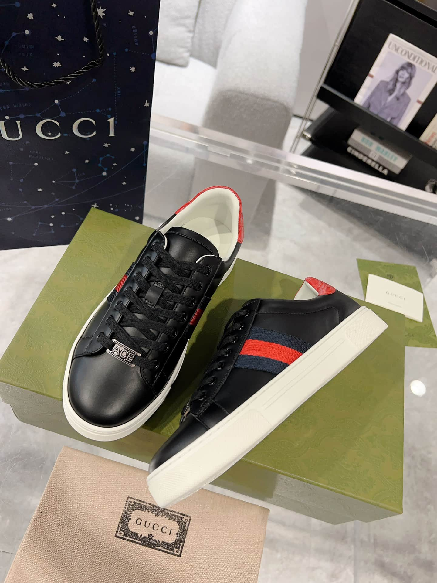 Gucci Ace Men Women Low-top Sneaker 