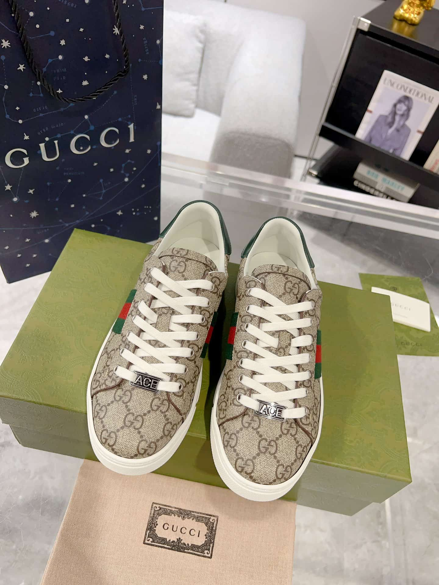 Gucci Ace Men Women Low-top Sneaker 