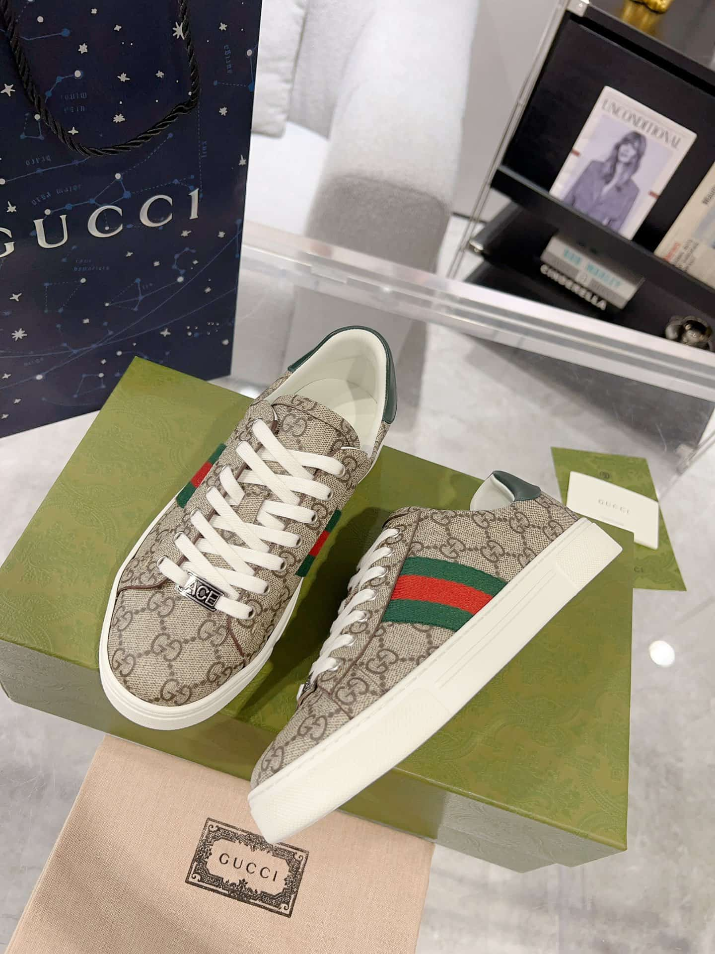 Gucci Ace Men Women Low-top Sneaker 