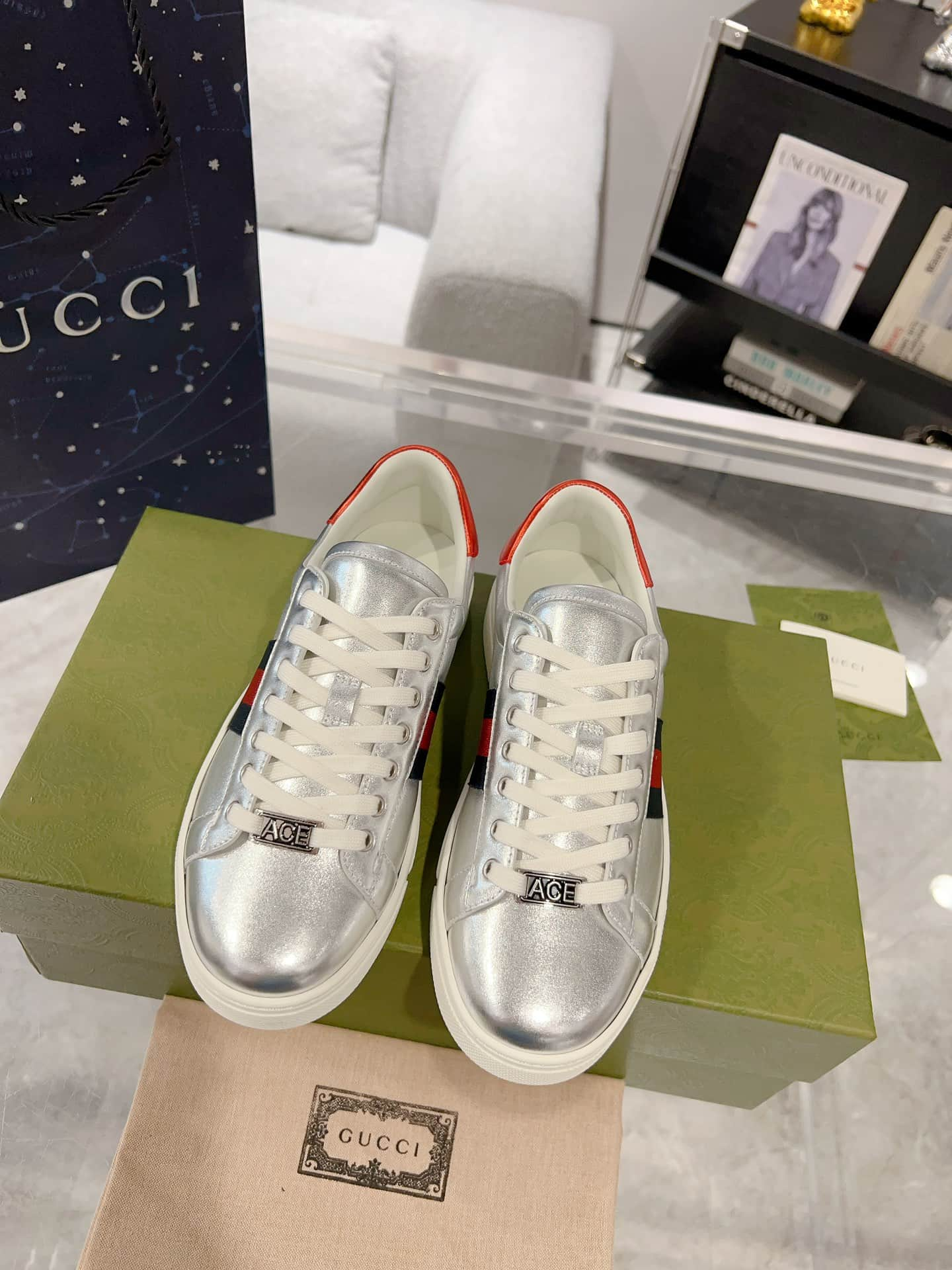 Gucci Ace Men Women Low-top Sneaker 