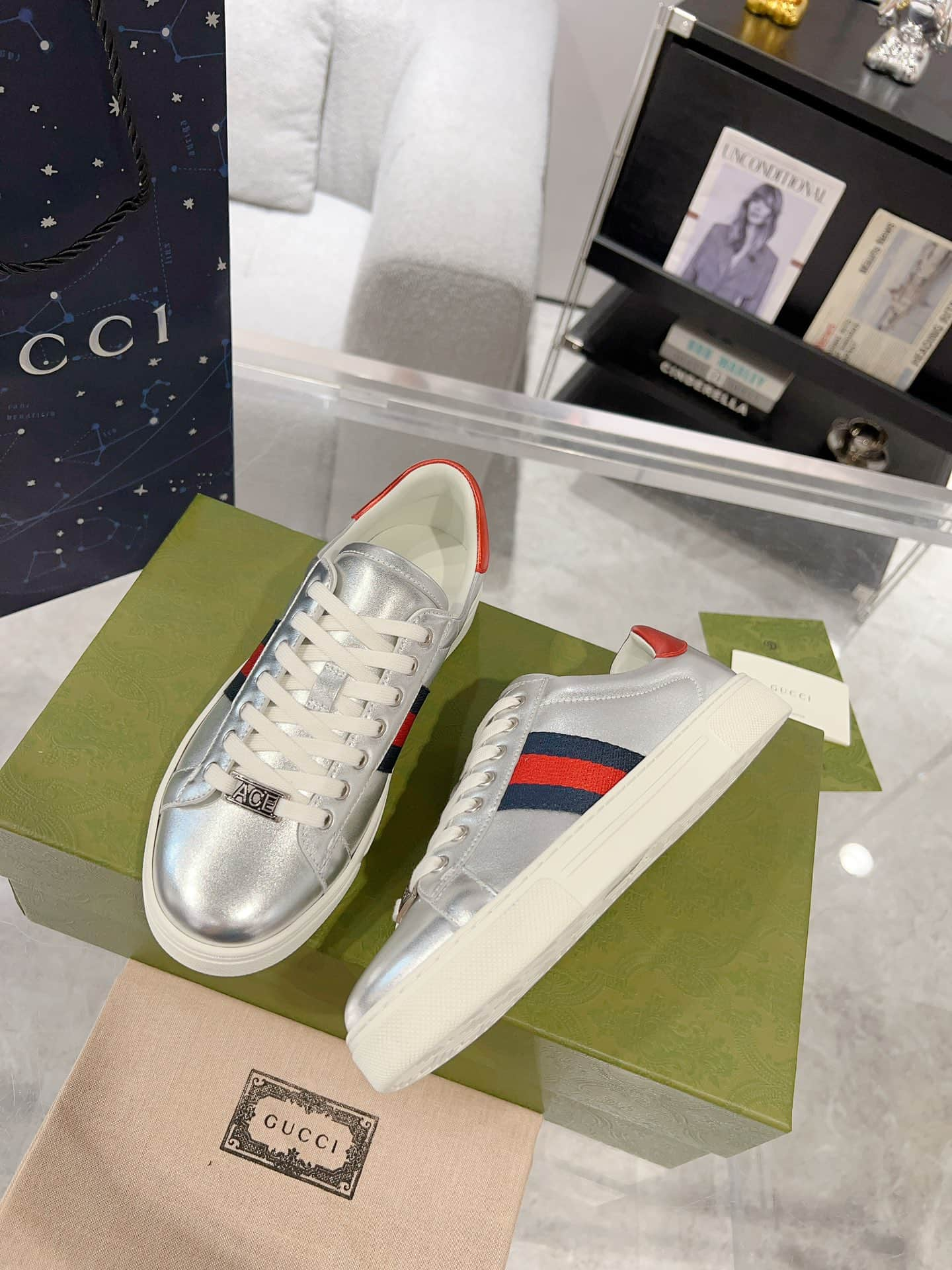 Gucci Ace Men Women Low-top Sneaker 