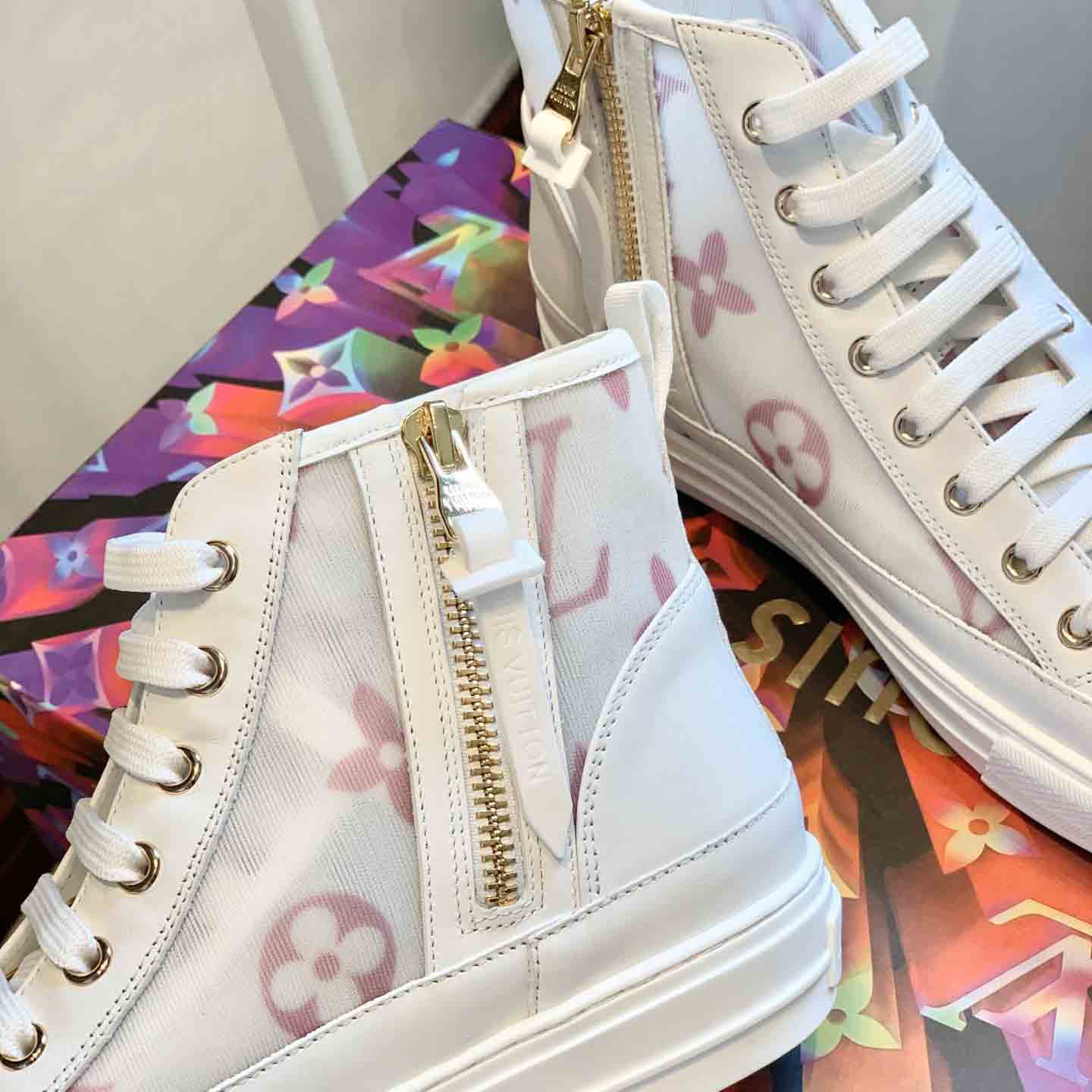 Louis Vuitton Stellar Sneaker Boot In Pink