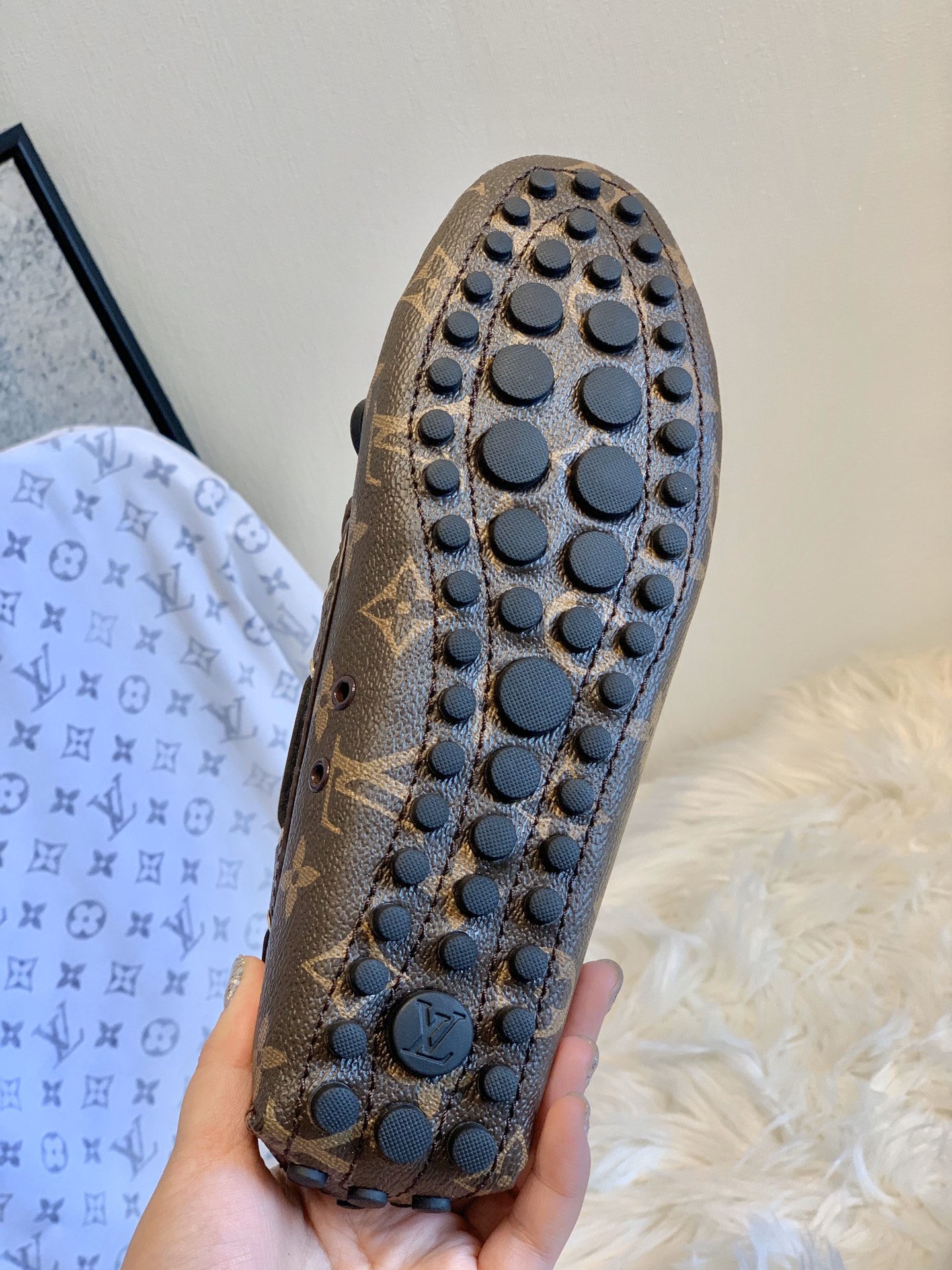 Louis Vuitton Gloria Flat Loafer Monogram Canvas In Brown