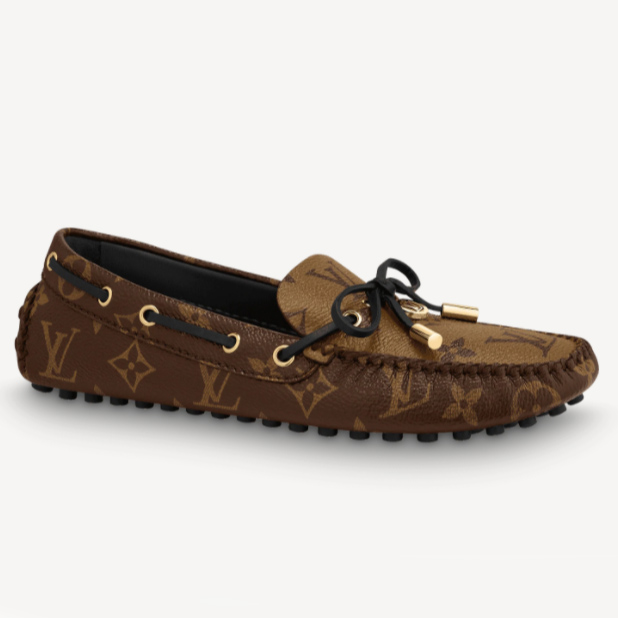 Louis Vuitton Gloria Flat Loafer Monogram Canvas In Brown