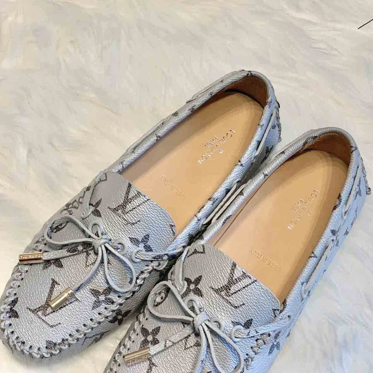 Louis Vuitton Gloria Flat Loafer Monogram Canvas In Blue