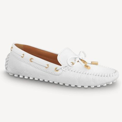 Louis Vuitton Gloria Flat Loafer In White Leather