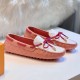 Louis Vuitton Gloria Flat Loafer In Pink/White Leather