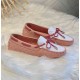 Louis Vuitton Gloria Flat Loafer In Pink/White Leather