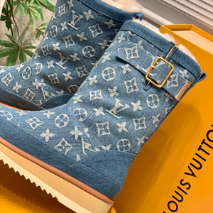 Louis Vuitton Cosy Boot In Blue Monogram Denim For Men