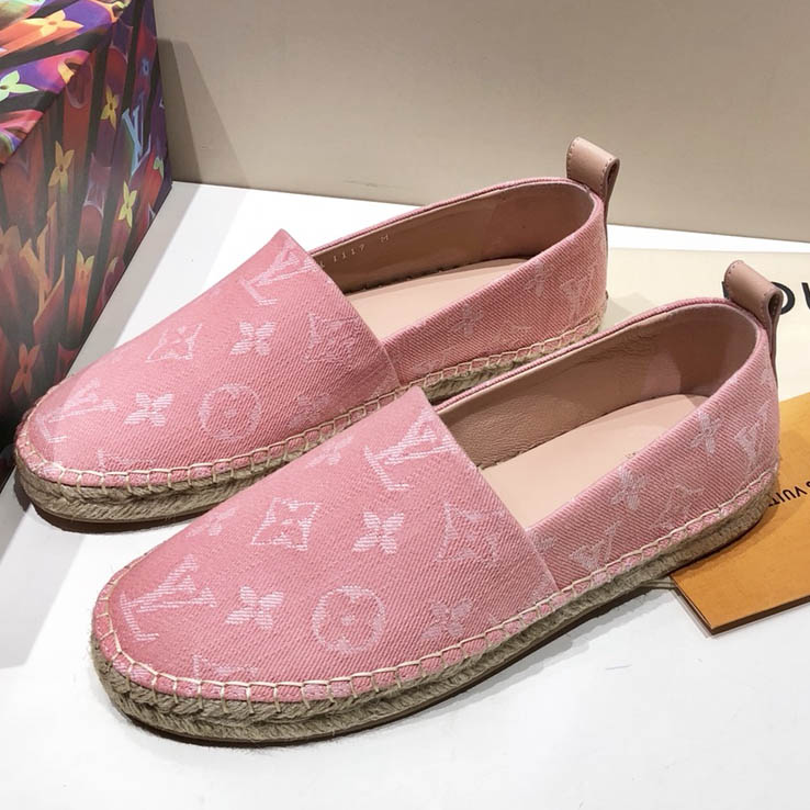 Louis Vuitton Starboard Flat Espadrille In Blue Monogram Denim