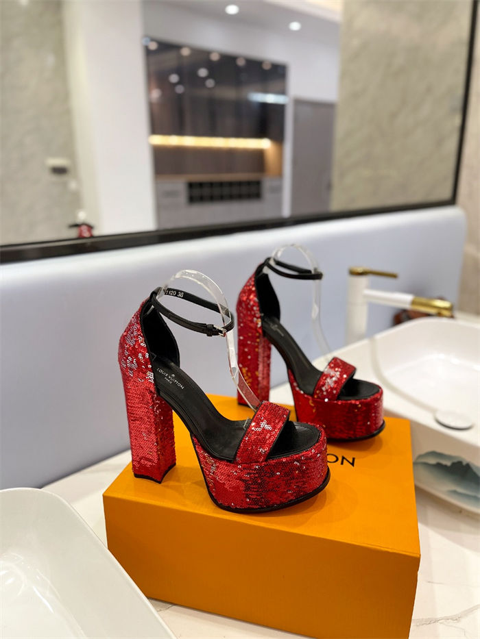 Louis Vuitton Platform Sandals Fame Sequins