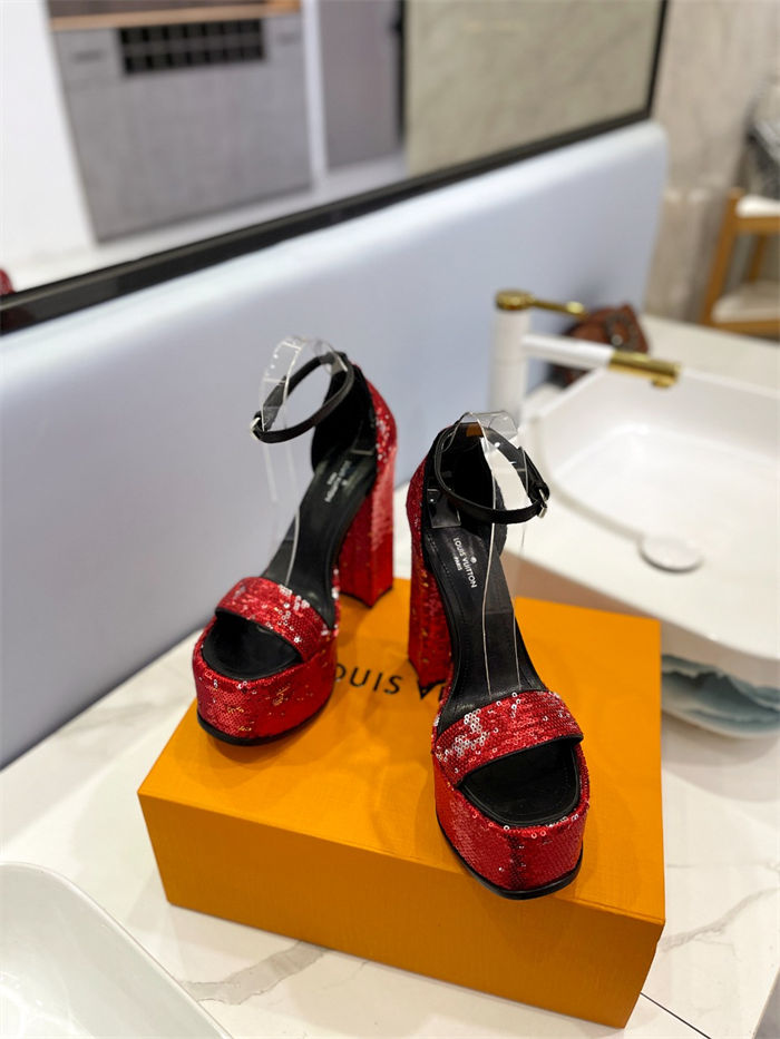 Louis Vuitton Platform Sandals Fame Sequins