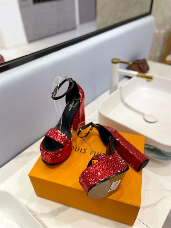 Louis Vuitton Platform Sandals Fame Sequins