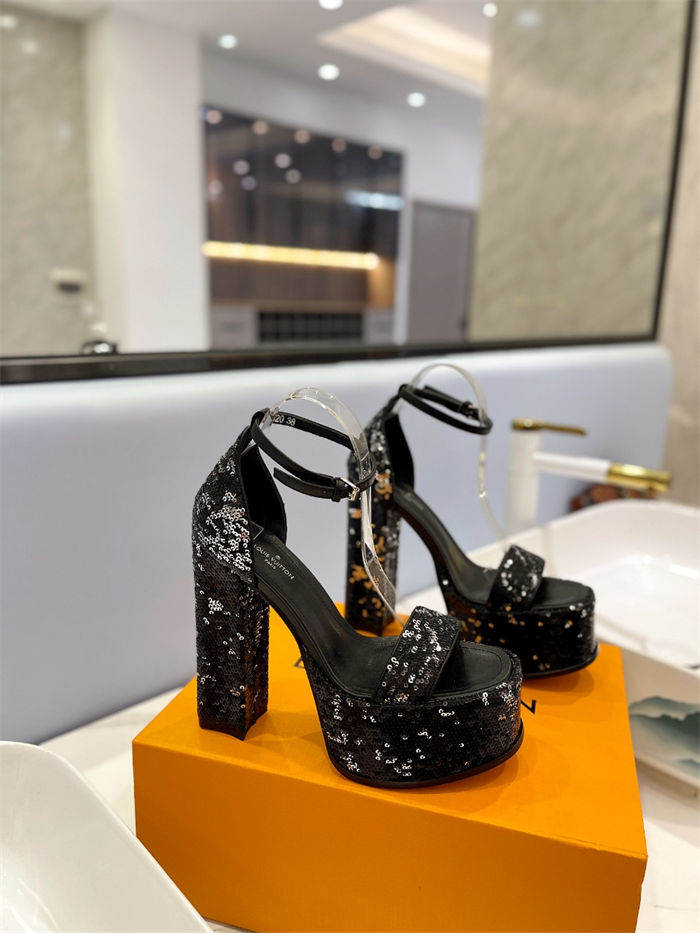 Louis Vuitton Platform Sandals Fame Sequins