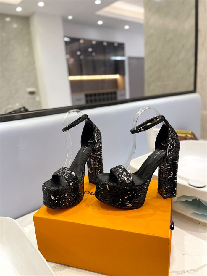 Louis Vuitton Platform Sandals Fame Sequins