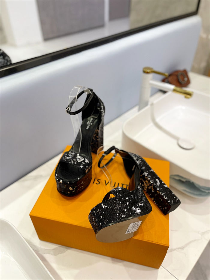 Louis Vuitton Platform Sandals Fame Sequins