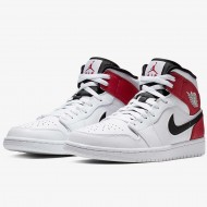 Air Jordan 1 Mid  Chicago White Black Gym Red 554724-116