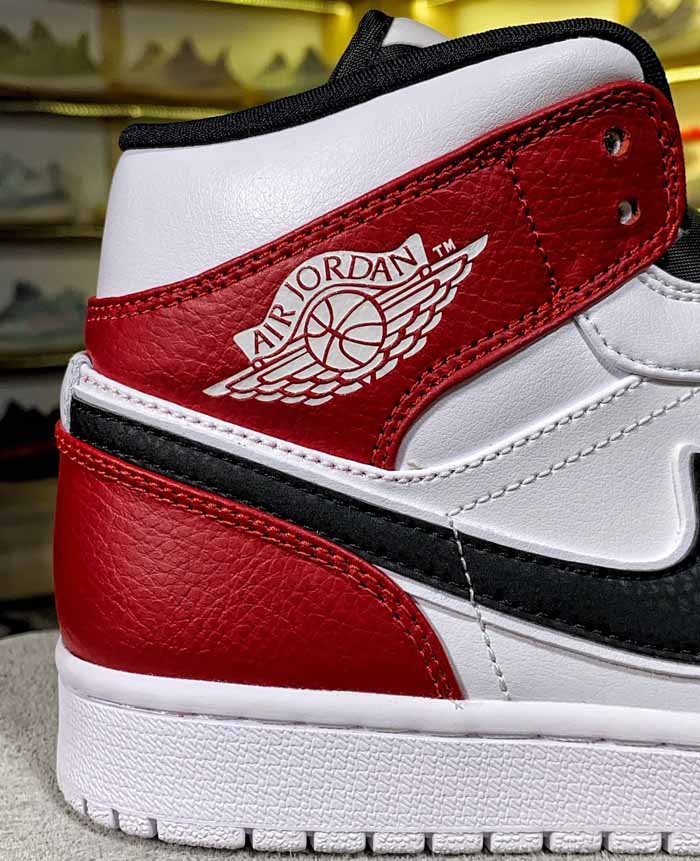 Air Jordan 1 Mid  Chicago White Black Gym Red 554724-116