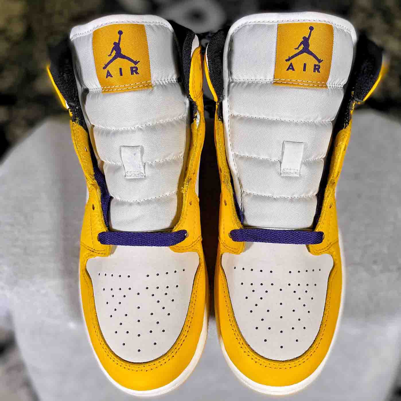 Air Jordan 1 Retro Mid SE GS Lakers yellow BQ6931-700