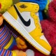 Air Jordan 1 Retro Mid SE GS Lakers yellow BQ6931-700