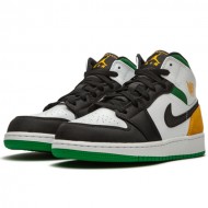 Air Jordan 1 Mid SE (GS) Laser Orange / Lucky Green BQ6931-101