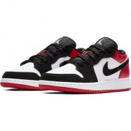 Air Jordan 1 Low Black Toe  Black White/Black-Gym Red 553558 116