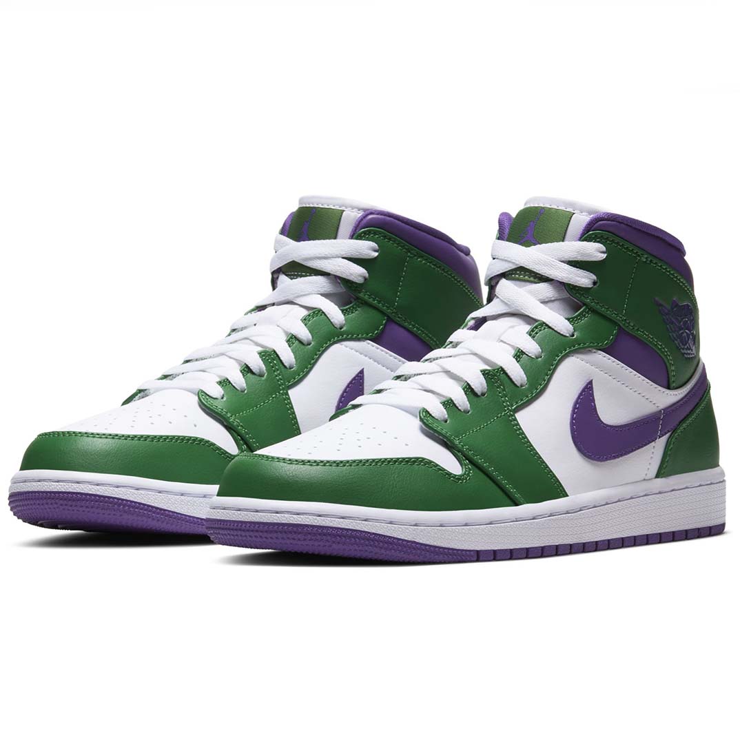 Air Jordan 1 Mid Hulk Green Purple 554724-300