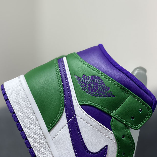 Air Jordan 1 Mid Hulk Green Purple 554724-300