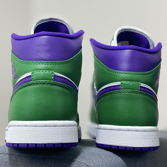 Air Jordan 1 Mid Hulk Green Purple 554724-300