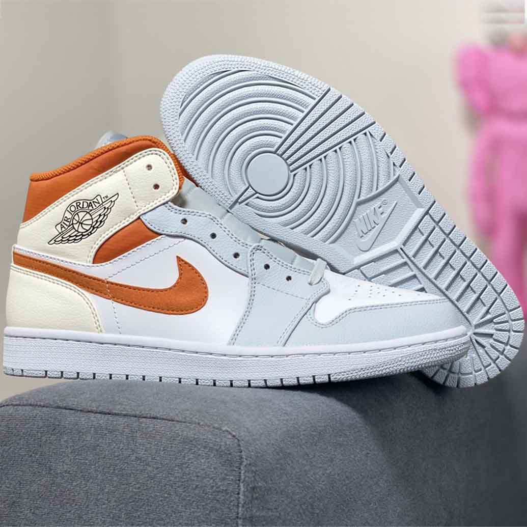 Air Jordan 1 Mid Starfish Orange Platinum CW7591-100