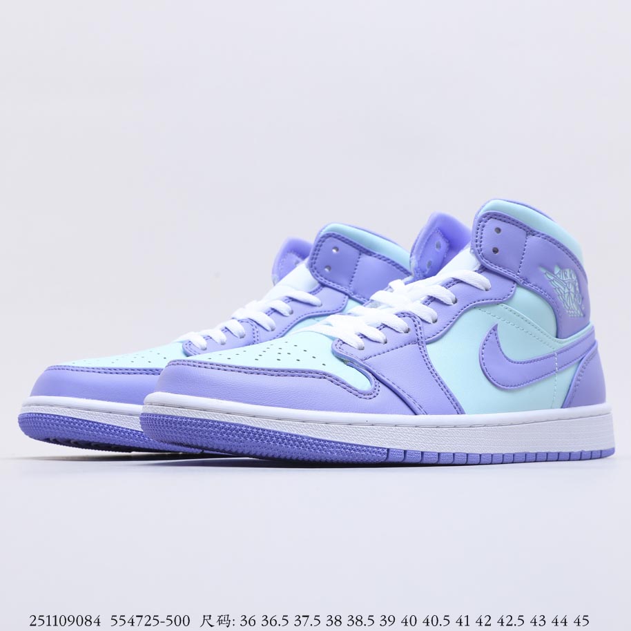 Air Jordan 1 Mid Purple Aqua 554724-500