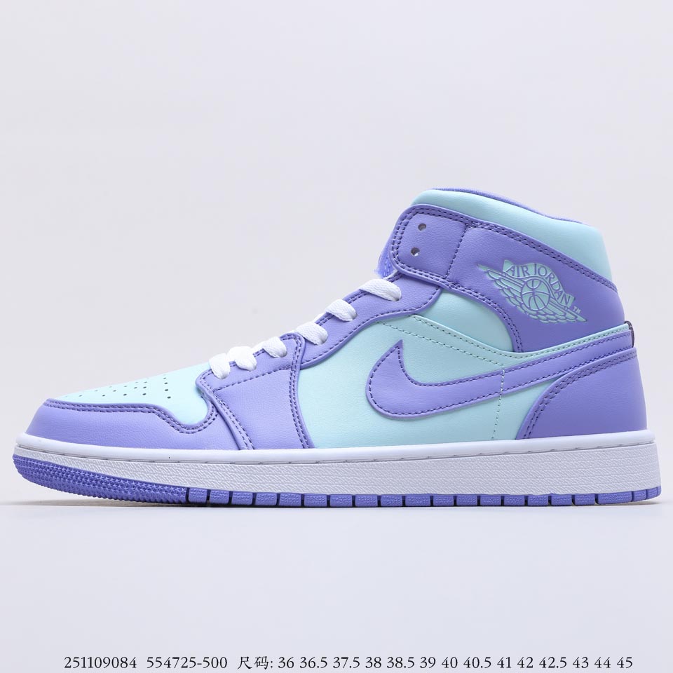 Air Jordan 1 Mid Purple Aqua 554724-500