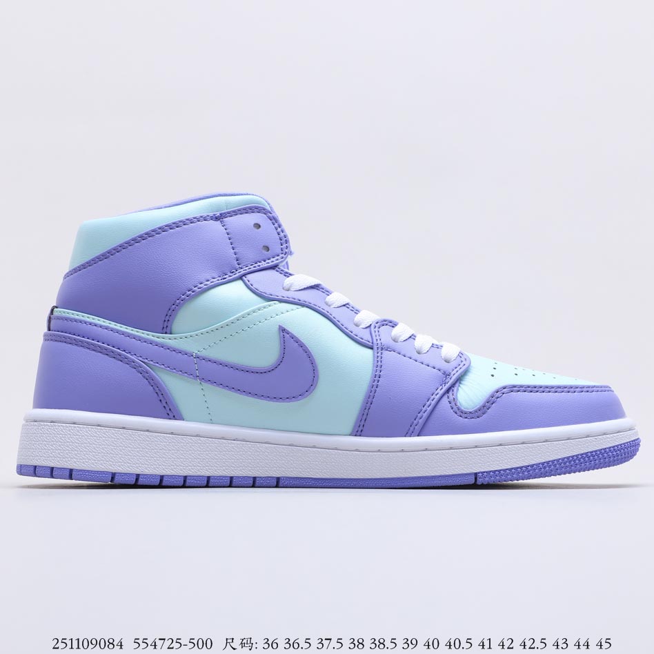 Air Jordan 1 Mid Purple Aqua 554724-500