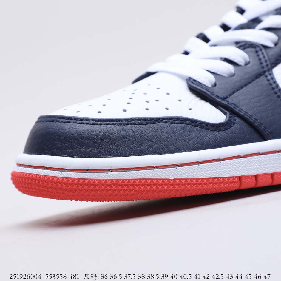 Air Jordan 1 Low Obsidian Ember Glow White 553558-481