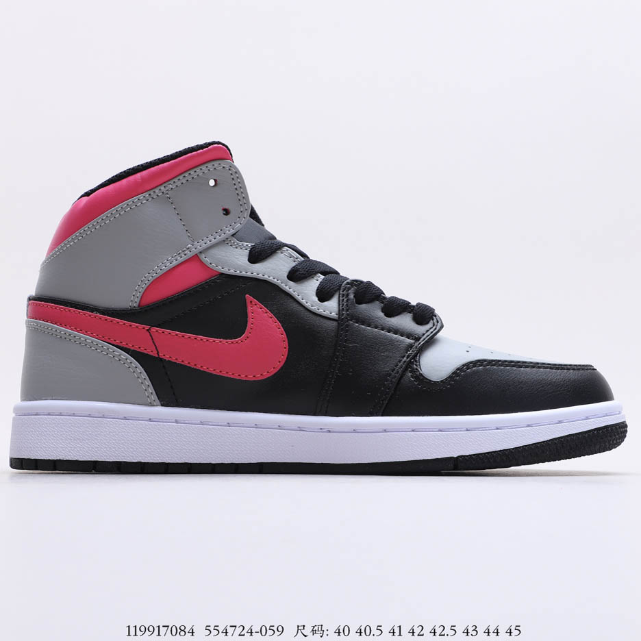 Air Jordan 1 Mid Pink Shadow 554724-059