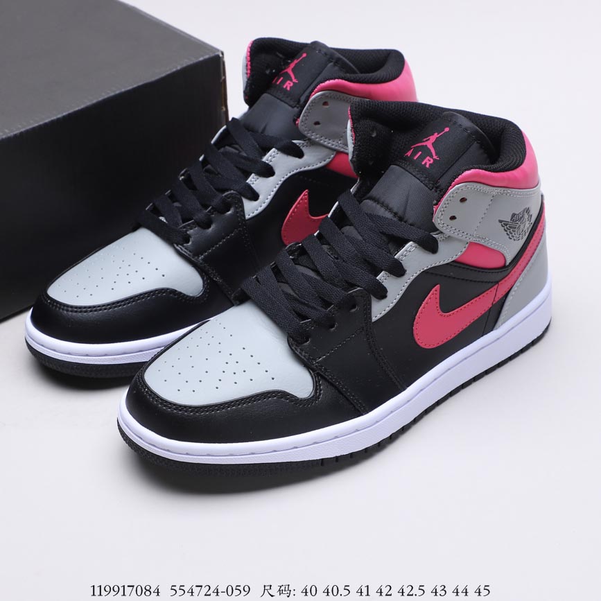 Air Jordan 1 Mid Pink Shadow 554724-059