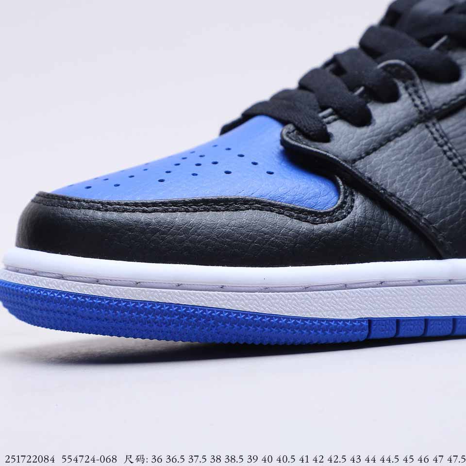 Air Jordan 1 Mid Royal Black Blue 554724-068