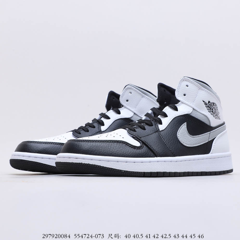 Air Jordan 1 Mid White Shadow 554724-073