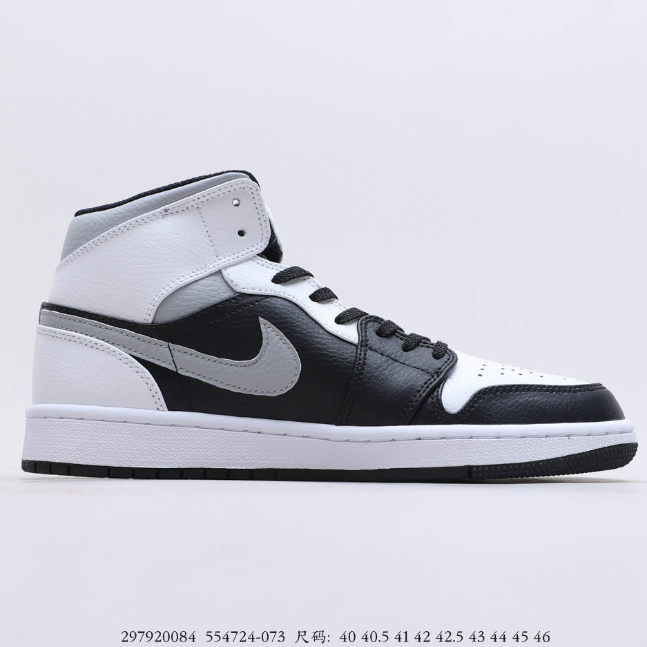 Air Jordan 1 Mid White Shadow 554724-073