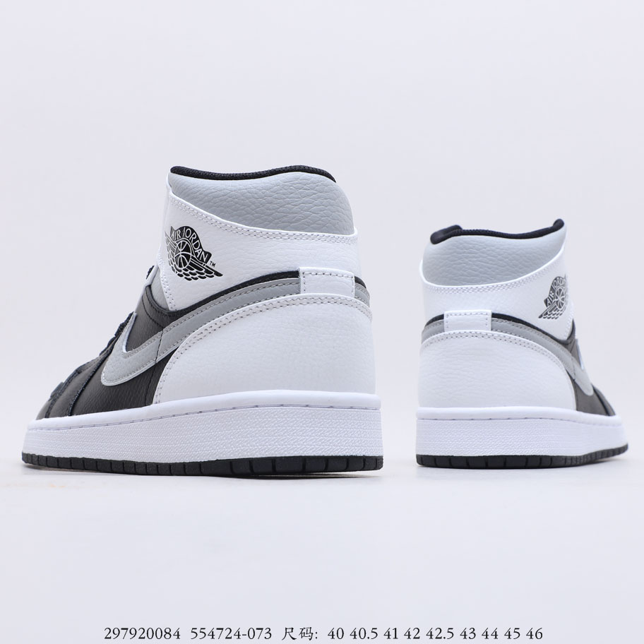 Air Jordan 1 Mid White Shadow 554724-073