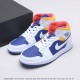 Air Jordan 1 Mid Royal Blue Laser Orange 554724-131