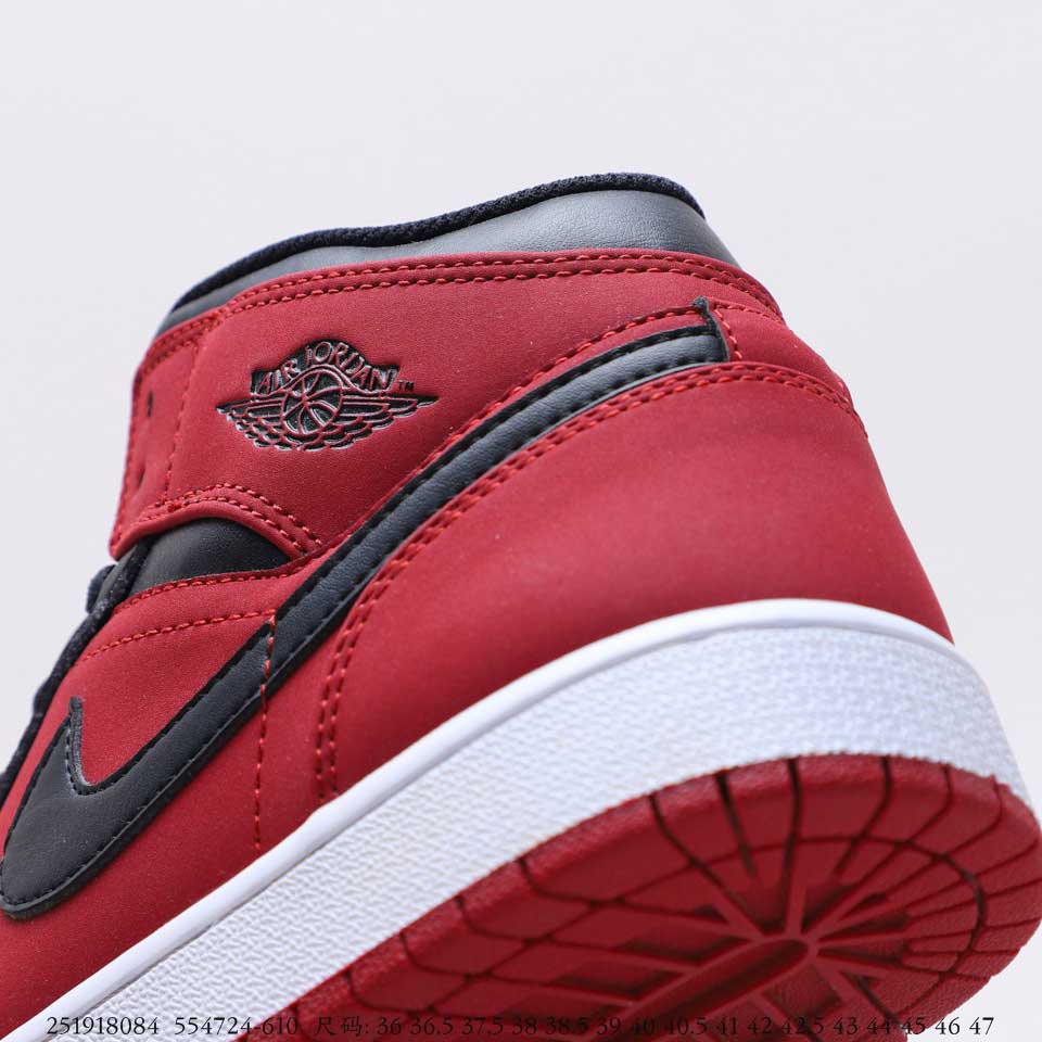 Air Jordan 1 Mid Gym Red Black 554724-610