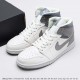 Air Jordan 1 Mid Gs Light Bone/Grey 554725-053