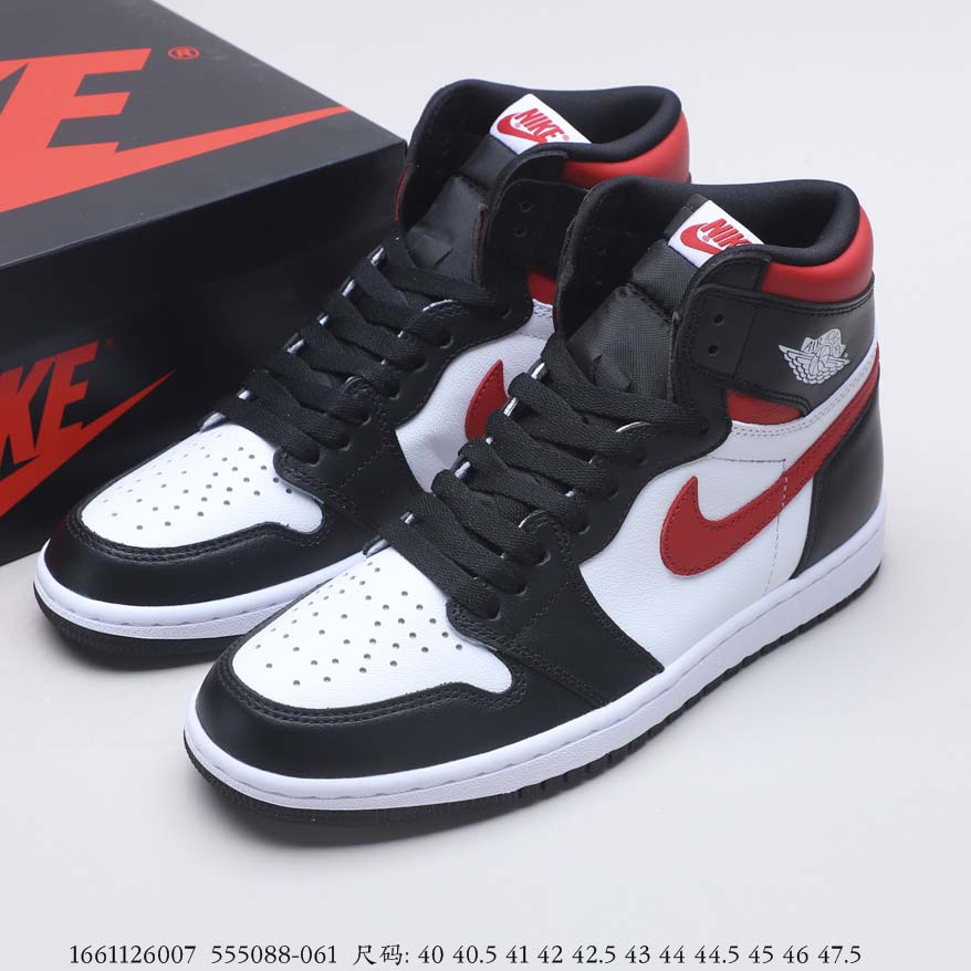 Air Jordan 1 Black White Gym Red 555088-061