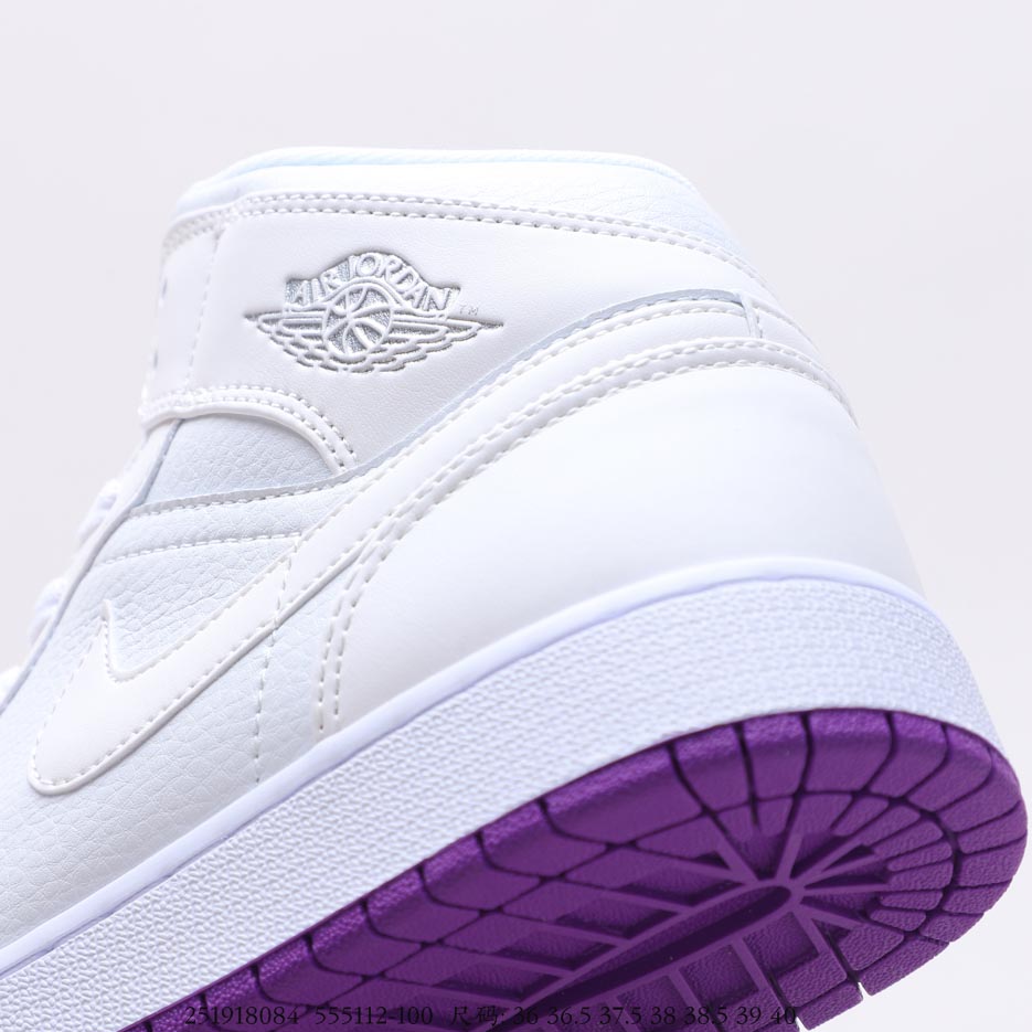 Air Jordan 1 Mid SE White Fuchsia Blast 555112-100