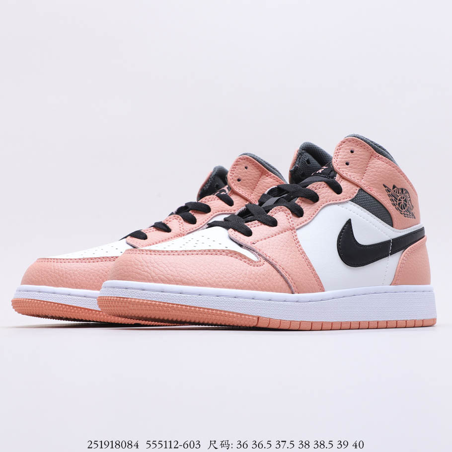 Air Jordan 1 Mid GS Pink Quartz 555112-603