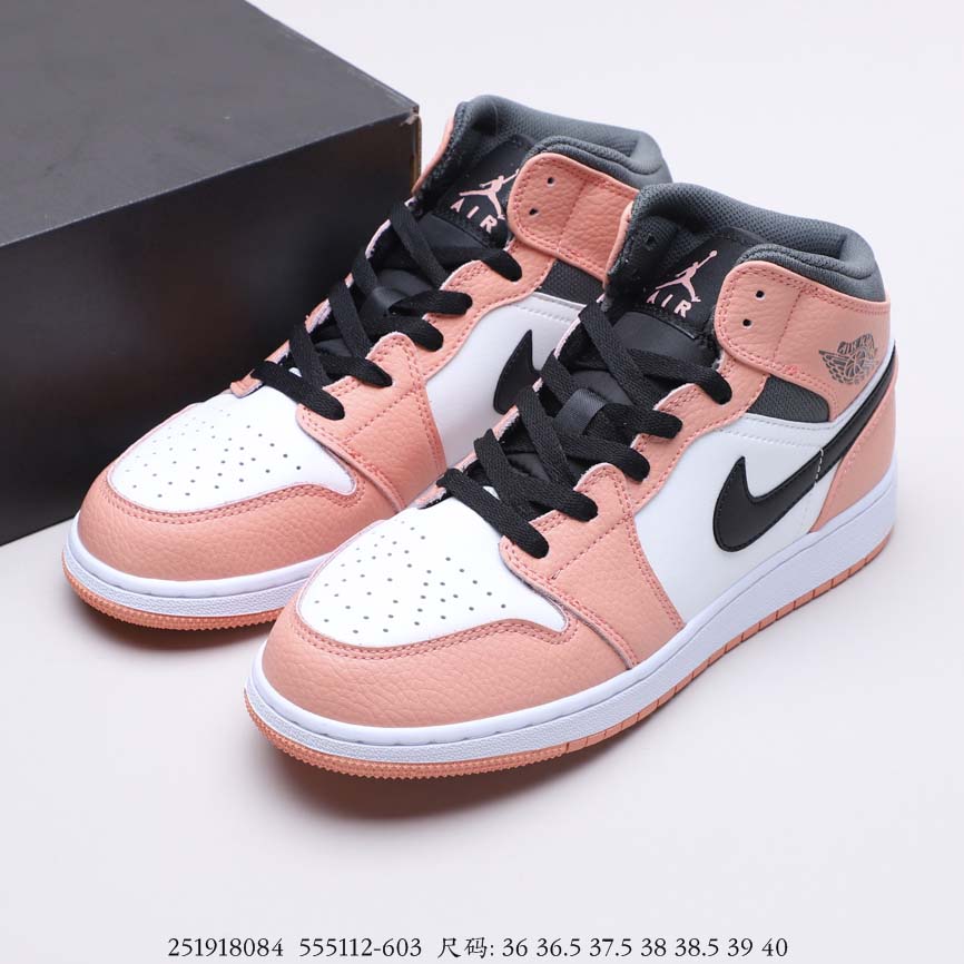 Air Jordan 1 Mid GS Pink Quartz 555112-603