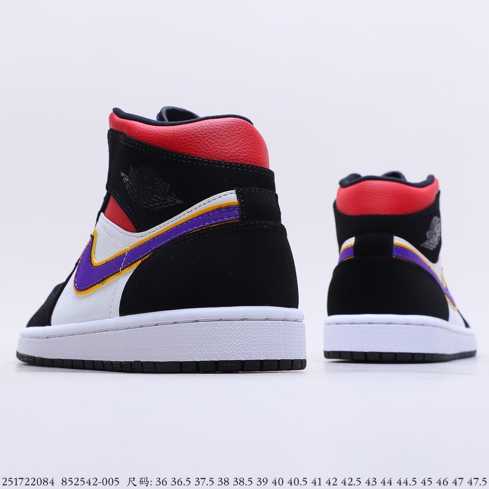 Air Jordan 1 Mid Purple White Red 852542-005