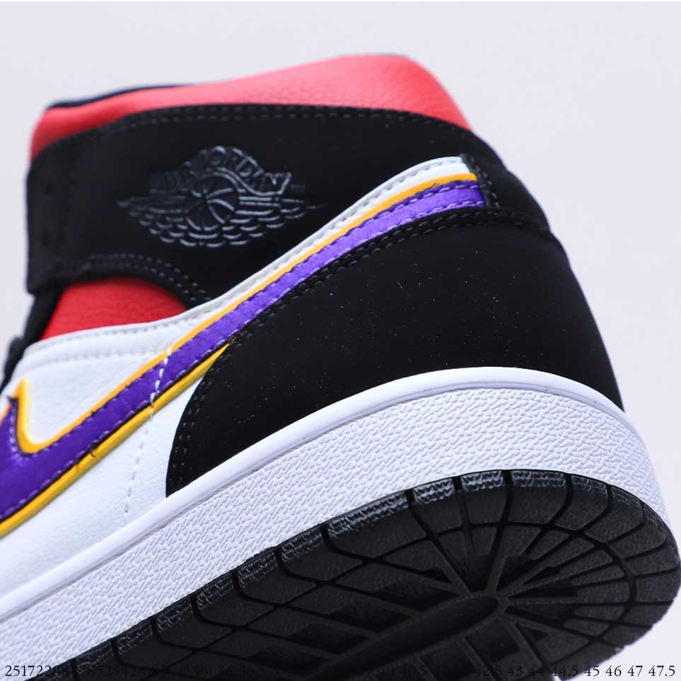 Air Jordan 1 Mid Purple White Red 852542-005